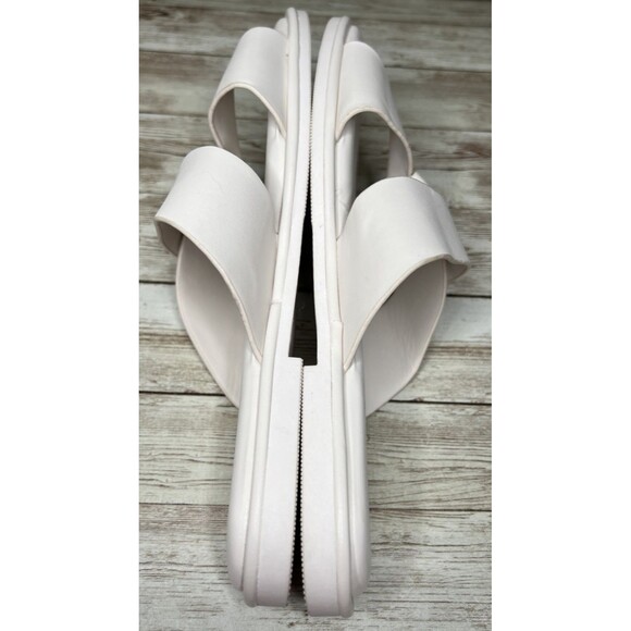 Rachel Zoe Women Sandals 7M Pale Pink/White Open Toe Slip On Block Heel - Picture 13 of 14